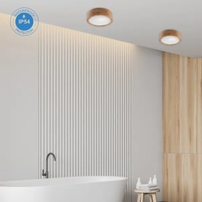 Stropné svietidlo OAK 2xE27/15W/230V IP54 dub pr. 27 cm