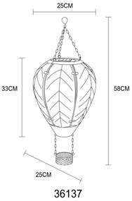 Globo 36137 - LED Závesná solárna dekorácia 24xLED/0,2W/3V IP44 lietajúci balón