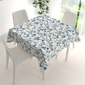 Biante Veľký dekoračný štvorcový obrus Porto PRT-007 Modro-hnedé kryštály 240x240 cm