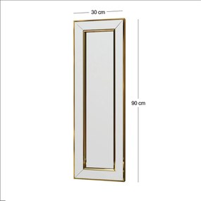 Zrkadlo Carlos Gold 30 x 90 cm