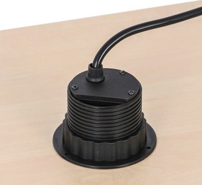 Výsuvná stolová zásuvka, 3× 230 V, USB-A, USB-C, čierna