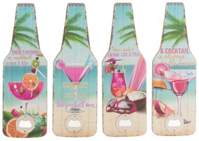 Set 4ks nástenných otváračov Coctail - 10 * 30 * 1 cm