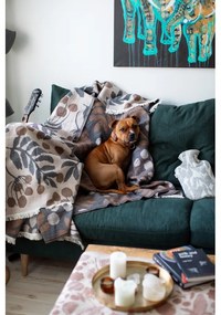 Ľanový behúň Talven Tuoksut 46x150, ľan-hnědý