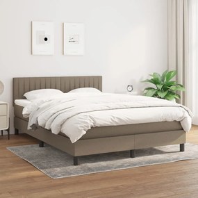 Posteľný rám boxspring s matracom sivohned 140x200 cm látka 3140221