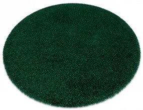 Okrúhly koberec SOFFI shaggy 5cm zelená Veľkosť: 100cm - kruh