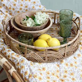 Chic Antique Okrúhly podnos Bamboo/Rattan Ø 45 cm