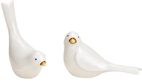 Porcelánový vtáčik ORNELLA biely - viac variantov