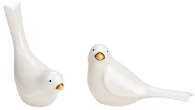 Porcelánový vtáčik ORNELLA biely - viac variantov