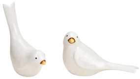 Porcelánový vtáčik ORNELLA biely - viac variantov