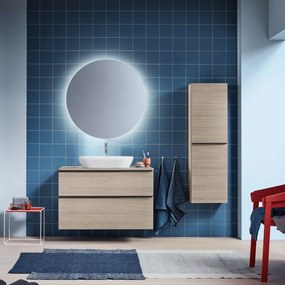 DURAVIT D-Neo závesná polovysoká skrinka, 1 dvierka, pánty vpravo, 400 x 240 x 1320 mm, biela matná, DE1318R1818