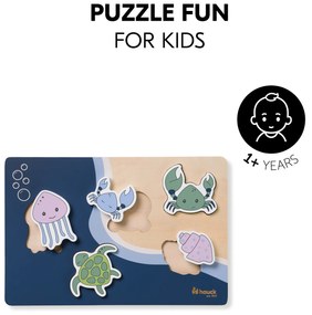 Hauck Puzzle drevené vkladacie Puzzle N Fit Sea