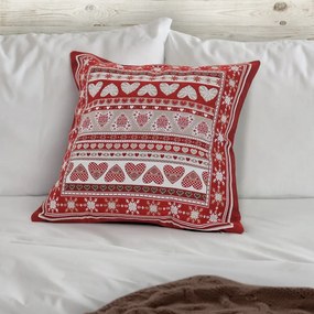 Polášek Obliečka na vankúšik so zimnými motívmi - Cuoricino | 40 x 40 cm