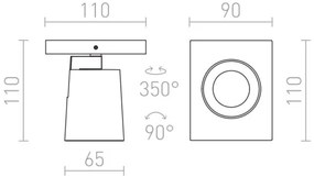 RED - Design Rendl - R12912 - Nástenné bodové svietidlo KENNY 1xGU10/35W/230V