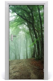 Fototapeta na dvere samolepiace hmla v lese 85x205 cm