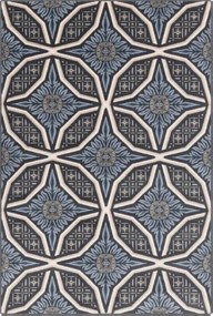 Koberec Agnella Isfahan Rabat grafitový