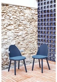 TEULAT UMA stolička s podrúčkami Modrá