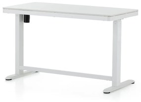 Výškovo nastaviteľný stôl OfficeTech 2, 120 x 60 cm, biela