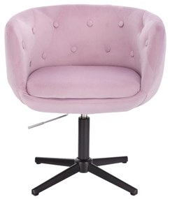 LuxuryForm DESIGN Kreslo MONTANA VELUR na čiernom kríži - levanduľa