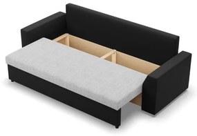 Trojmiestna rozkladacia sedačka LUGO sivá / čierna