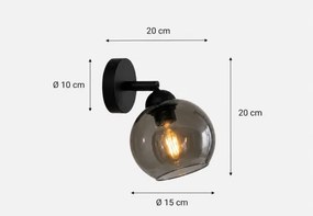 Nástenné bodové svietidlo UNO 1xE27/60W/230V čierna