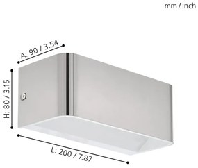 Eglo 98425 - LED Nástenné svietidlo SANIA LED/10W/230V