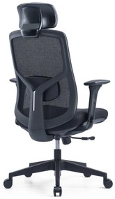 Kancelárska ergonomická stolička PYLON — látka, čierna / viac farieb Modrá Bez podhlavníka