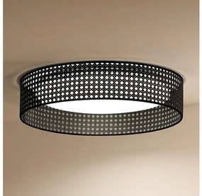Duolla - LED Stropné svietidlo ROLLER RATTAN LED/24W/230V pr. 45 cm čierna