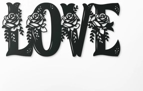 drevko Drevený nápis na stenu LOVE Rozmer obrazu: 20,5 x 44,5 cm, Farba dekorácie: Čierna