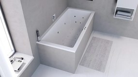 Polysan Polysan, OBLO hydromasážna vaňa, 165x48cm, Attraction Hydro-Air, chróm, Colorterapie, 72840.4011