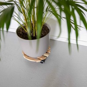 Drevený pojazdný podstavec pod kvetináč ø 29 cm (výška 8 cm) Indoor – Esschert Design