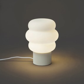 Japandi stolná lampa béžová s opálovým sklom 18cm - Kumo