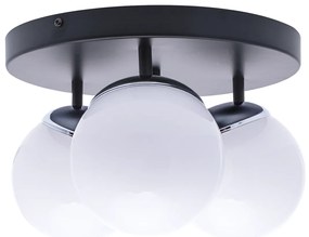 Stropné svietidlo Sfera, 3x biele sklenené tienidlo, b/ch, o