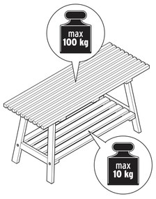 Lavica »HOLT« z bambusu s lamelovými prvkami