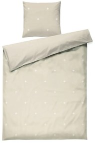 Béžové obliečky na jednolôžko z bavlneného perkálu 140x200 cm Christmas Fable – JUNA