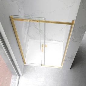 BPS-koupelny Posuvné sprchové dvere KZ09C GL 120 zlatá/transparent pre inštaláciu do niky - bez vaničky