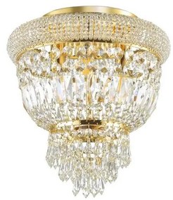 Ideal Lux - Krištáľové stropné svietidlo DUBAI 3xE14/28W/230V pr. 32 cm zlatá