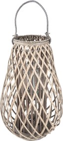 Drevená lucerna Antonella - Ø 38 * 60 cm