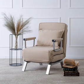 Kreslo pohovka rozkladacia PRATO bežová - vintino.sk