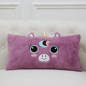 Vankúš jednorožec 30x56cm fialový