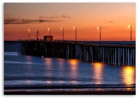 Obraz na plátně Molo Sunset Pier - 120x80 cm
