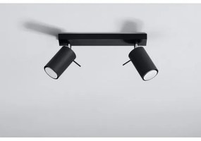 Sollux SL.0092 - Bodové svietidlo RING 2 2xGU10/10W/230V čierna