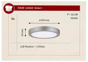 Paulmann 70655 - LED/17W Stropné svietidlo LUNAR 230V
