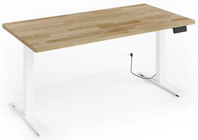 Elektrický PC stolík Natura 140 (dub + biela). Akcia -20%. Vlastná spoľahlivá doprava až k Vám domov. 1124888