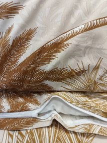 Obliečky bavlnené Hawai hnedé 200x140cm+90x70cm TiaHome