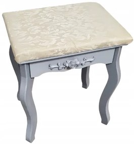 Sammer Toaletné stolíky v sivej farbe s taburetkou TL01-sivá