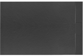 Rea Bazalt, SMC obdĺžniková sprchová vanička 120x90 cm, čierna, REA-K3306