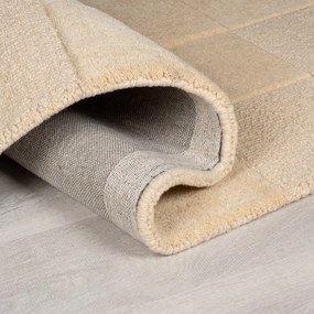 Béžový vlnený koberec 290x200 cm Checkerboard - Flair Rugs