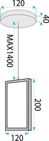 Toolight Toolight, LED stropné osvetlenie 6W, 3500lm, 3000K, LHJ083-1CP, čierna, OSW-50057