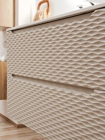 Comad Kúpeľňová skrinka pod umývadlo Ocean Beige 70 béžová/dub olejovaný