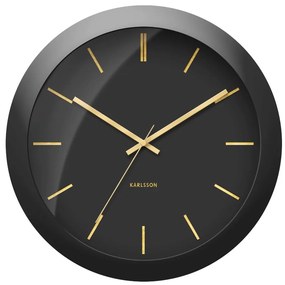 Nástenné hodiny Karlsson Globe 5840BK, 40 cm
